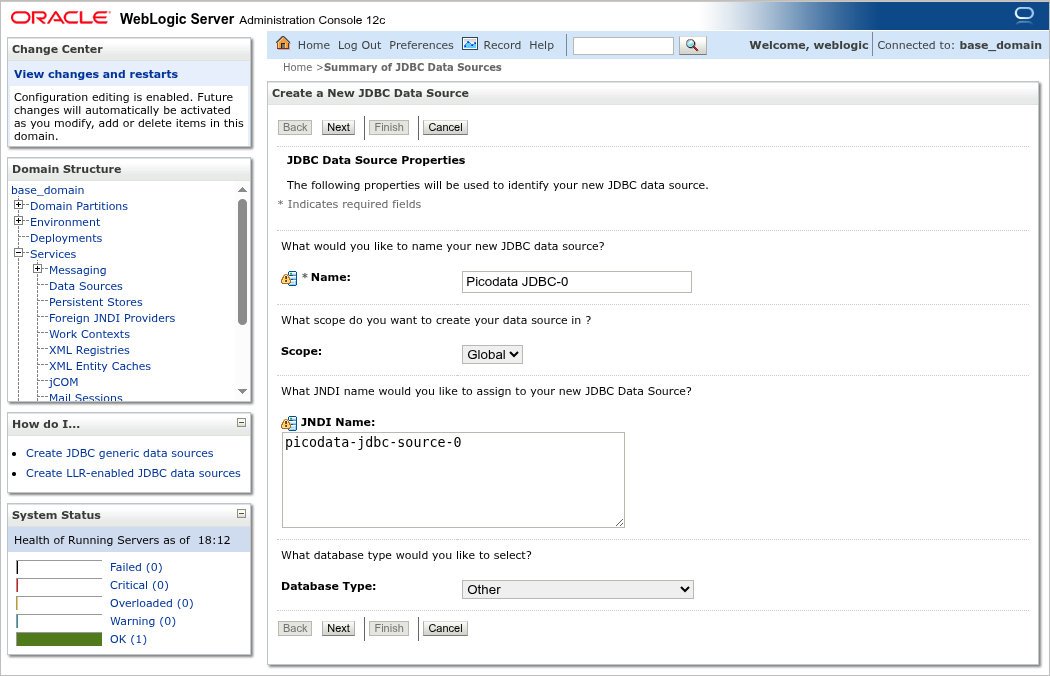 Data Source step 1